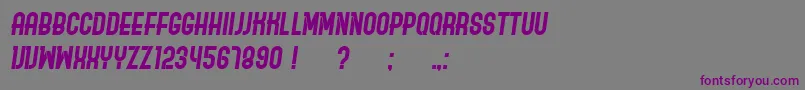 OrdinaryItalic Font – Purple Fonts on Gray Background