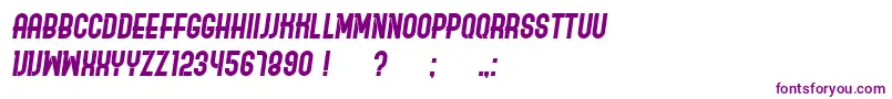 フォントOrdinaryItalic – 紫色のフォント