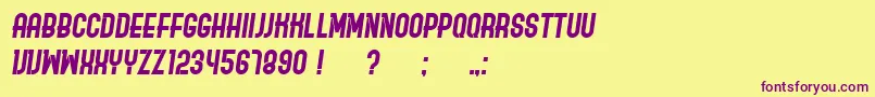 fuente OrdinaryItalic – Fuentes Moradas Sobre Fondo Amarillo