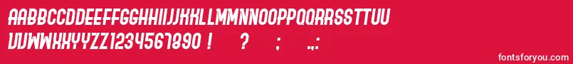 OrdinaryItalic Font – White Fonts on Red Background