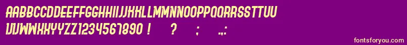 Fonte OrdinaryItalic – fontes amarelas em um fundo roxo
