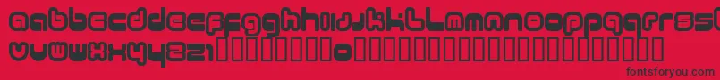 11 Font – Black Fonts on Red Background