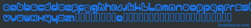 11 Font – Blue Fonts on Black Background