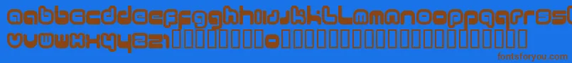 11 Font – Brown Fonts on Blue Background