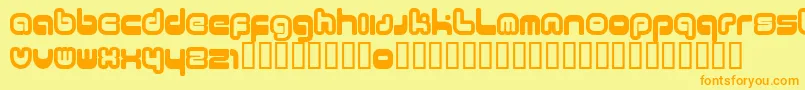 11 Font – Orange Fonts on Yellow Background