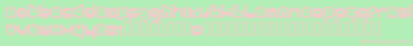 11 Font – Pink Fonts on Green Background
