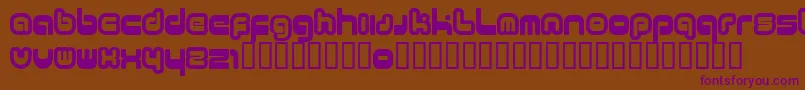 11 Font – Purple Fonts on Brown Background