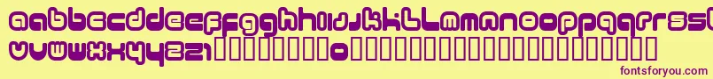 11 Font – Purple Fonts on Yellow Background