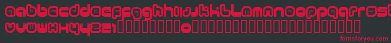 11 Font – Red Fonts on Black Background