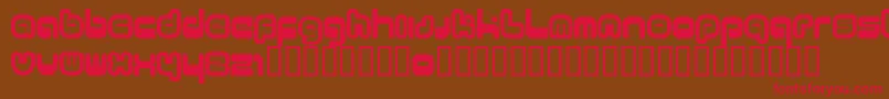11 Font – Red Fonts on Brown Background