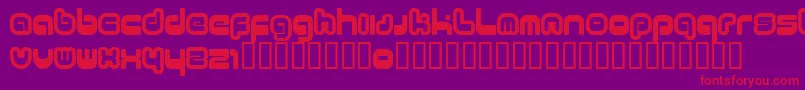 11 Font – Red Fonts on Purple Background