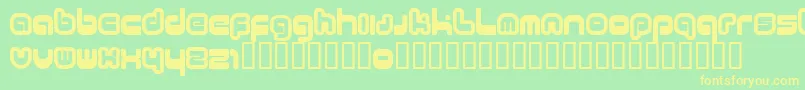 11 Font – Yellow Fonts on Green Background
