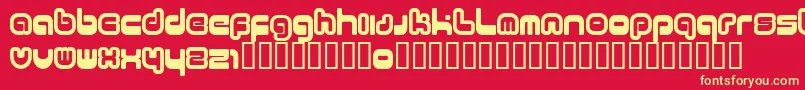 11 Font – Yellow Fonts on Red Background