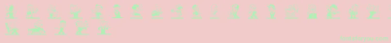 Kartoonkutz2 Font – Green Fonts on Pink Background