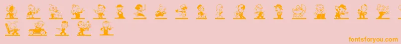 Kartoonkutz2 Font – Orange Fonts on Pink Background