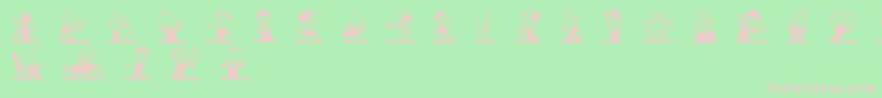 Kartoonkutz2 Font – Pink Fonts on Green Background