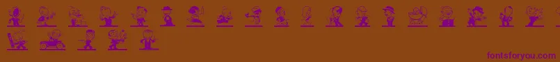 Kartoonkutz2 Font – Purple Fonts on Brown Background