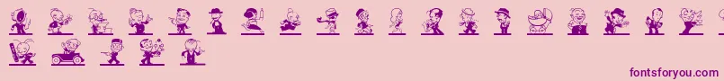 Kartoonkutz2 Font – Purple Fonts on Pink Background