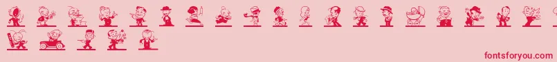 Kartoonkutz2 Font – Red Fonts on Pink Background