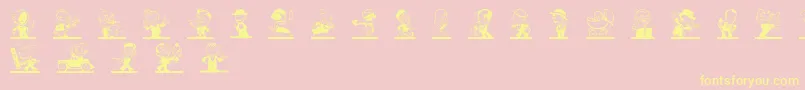 Kartoonkutz2 Font – Yellow Fonts on Pink Background