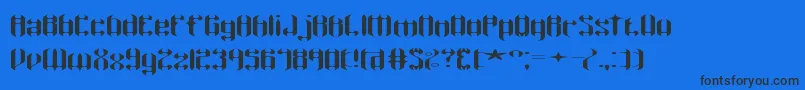 WyvernWingsWydeBrk Font – Black Fonts on Blue Background
