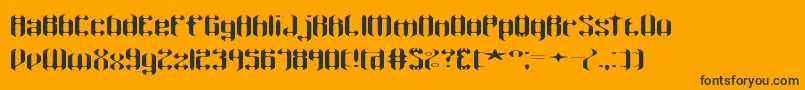 WyvernWingsWydeBrk Font – Black Fonts on Orange Background