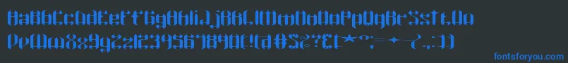 WyvernWingsWydeBrk Font – Blue Fonts on Black Background