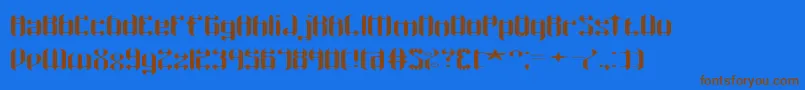WyvernWingsWydeBrk Font – Brown Fonts on Blue Background