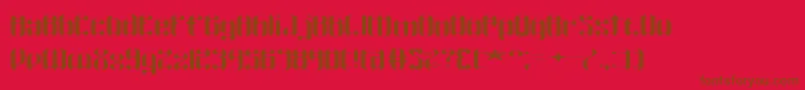 WyvernWingsWydeBrk Font – Brown Fonts on Red Background