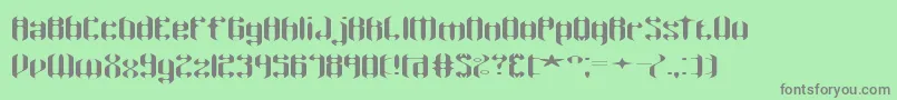 WyvernWingsWydeBrk Font – Gray Fonts on Green Background