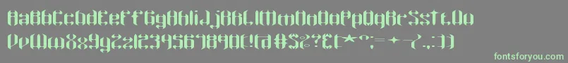 WyvernWingsWydeBrk Font – Green Fonts on Gray Background