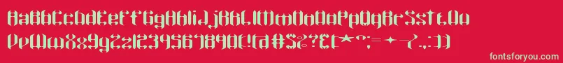 WyvernWingsWydeBrk Font – Green Fonts on Red Background