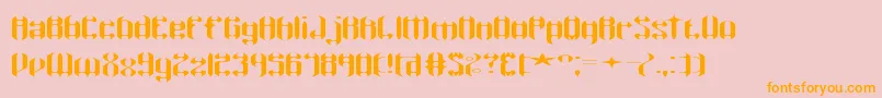 WyvernWingsWydeBrk Font – Orange Fonts on Pink Background