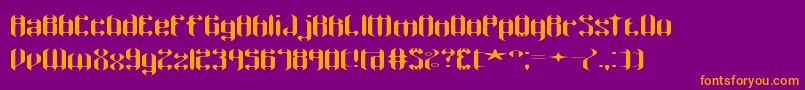 WyvernWingsWydeBrk Font – Orange Fonts on Purple Background