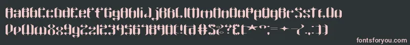 WyvernWingsWydeBrk Font – Pink Fonts on Black Background