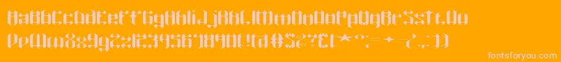 WyvernWingsWydeBrk Font – Pink Fonts on Orange Background