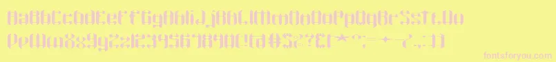 WyvernWingsWydeBrk Font – Pink Fonts on Yellow Background