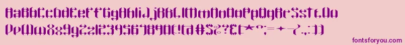 WyvernWingsWydeBrk-Schriftart – Violette Schriften auf rosa Hintergrund