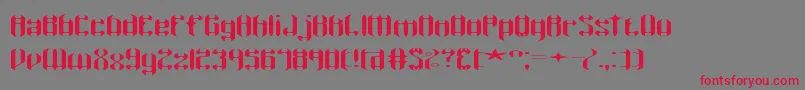 WyvernWingsWydeBrk Font – Red Fonts on Gray Background
