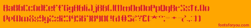 WyvernWingsWydeBrk Font – Red Fonts on Orange Background