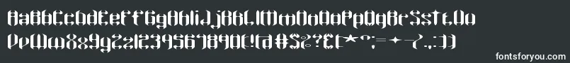 WyvernWingsWydeBrk-Schriftart – Weiße Schriften auf schwarzem Hintergrund