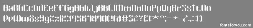 WyvernWingsWydeBrk Font – White Fonts on Gray Background