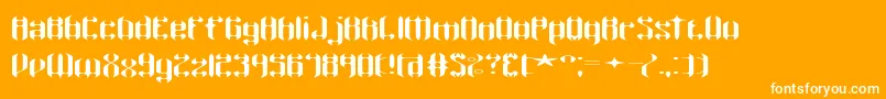 WyvernWingsWydeBrk Font – White Fonts on Orange Background