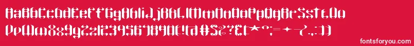 WyvernWingsWydeBrk Font – White Fonts on Red Background