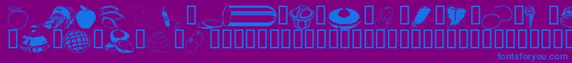 Wmfood2 Font – Blue Fonts on Purple Background