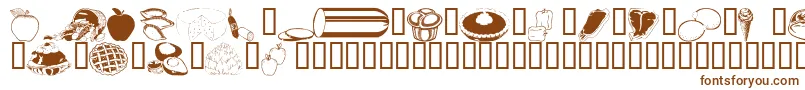 Wmfood2 Font – Brown Fonts on White Background