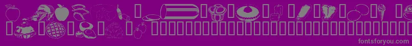 Wmfood2 Font – Gray Fonts on Purple Background