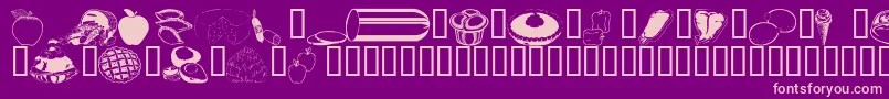 Wmfood2 Font – Pink Fonts on Purple Background