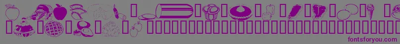 Wmfood2 Font – Purple Fonts on Gray Background