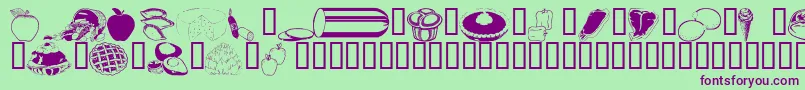 Wmfood2 Font – Purple Fonts on Green Background